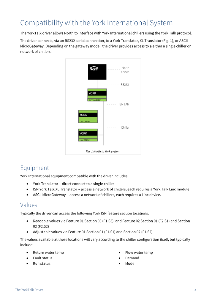 Preview thumbnail of page 3 of the YorkTalk Driver Manual PDF document.